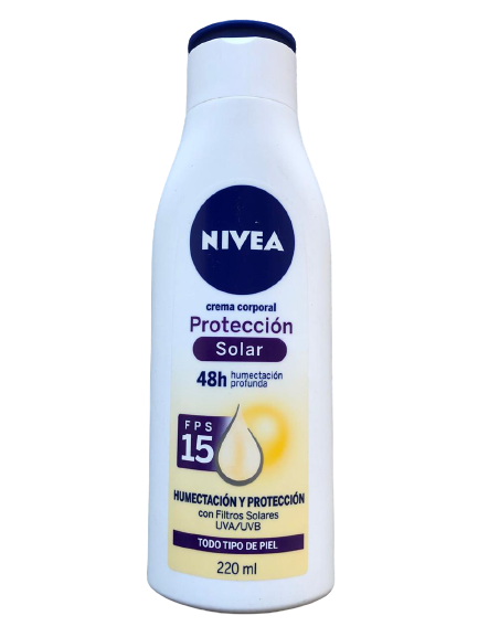 NIVEA PROTECCION SOLAR Crema Corporal FPS 15 Fco. 220 ML.