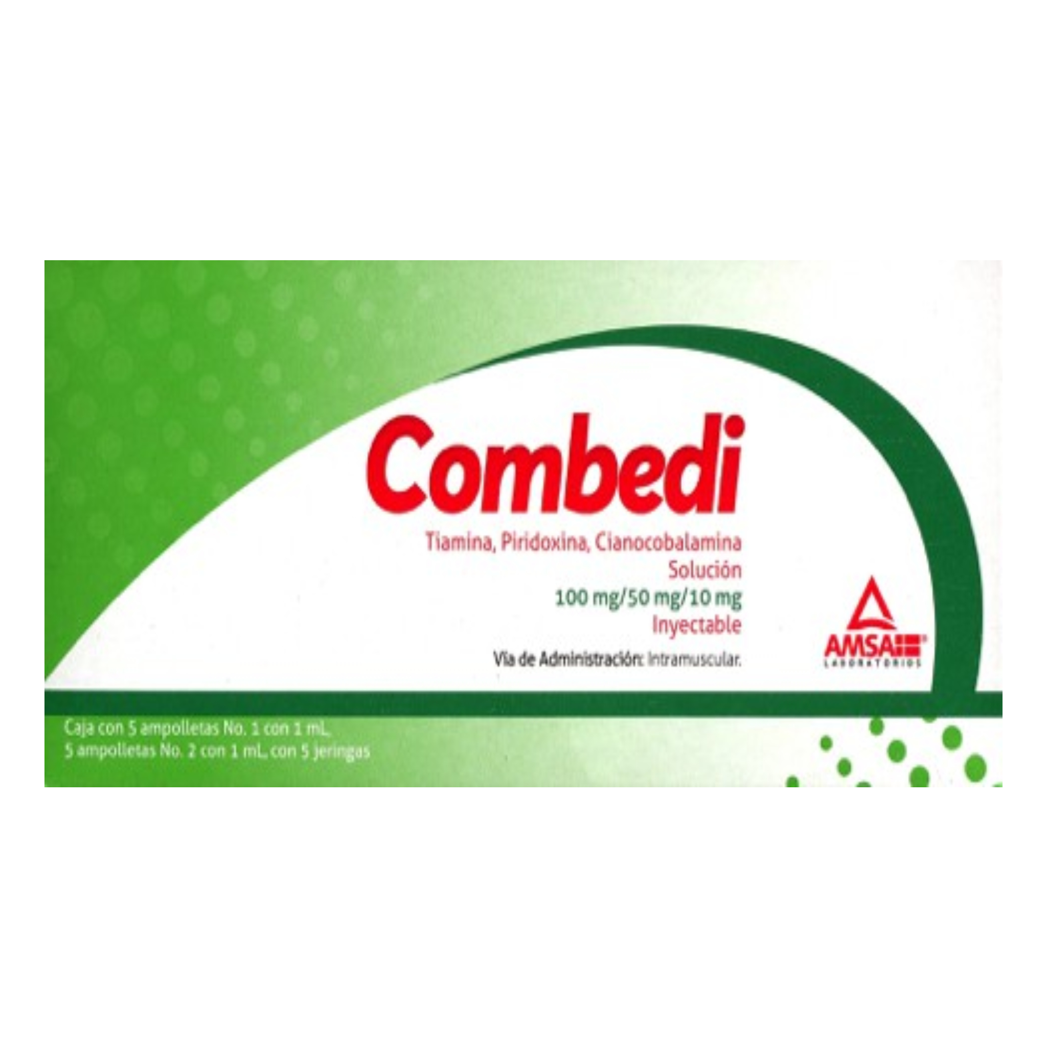 COMBEDI SOL. INY. C/10 AMPTAS. (1-2) 100-50-10 MG/