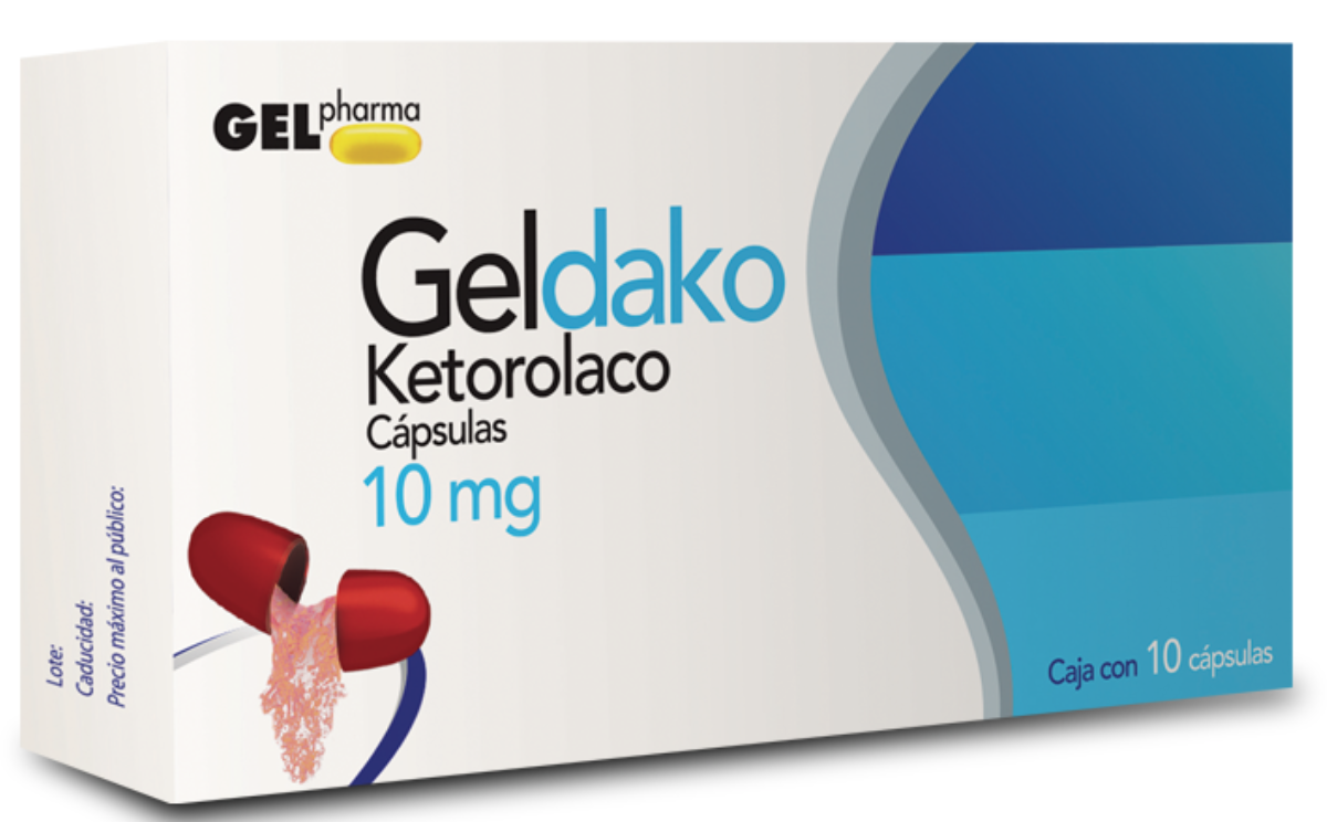 GELDAKO c/10 CAPS. 10 MG. ketorolaco