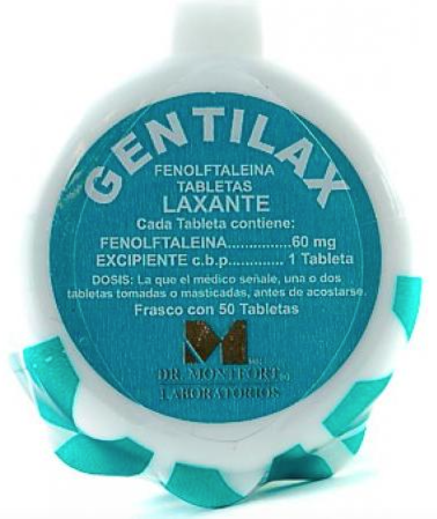 GENTILAX Pastillero c/50 TABS. 60 MG.