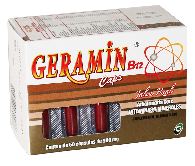 GERAMIN B-12 c/50 CAPS. 900 MG.