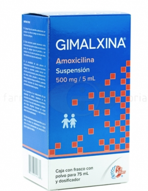GIMALXINA SUSP. Fco. 75 ML. 500 MG/5 ML.