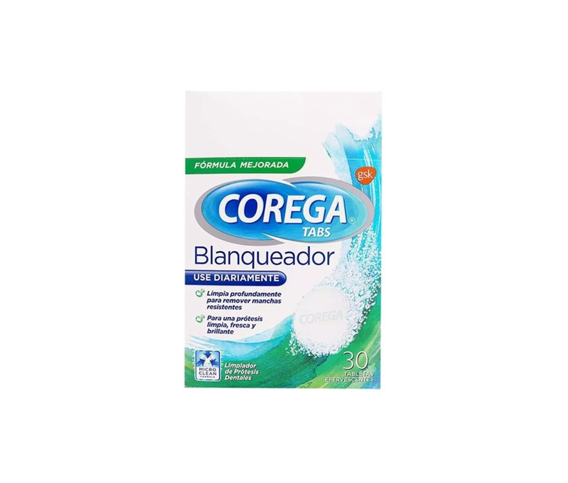 COREGA TABS BLANQUEADOR c/MBA c/30 TABS. EFERVS.