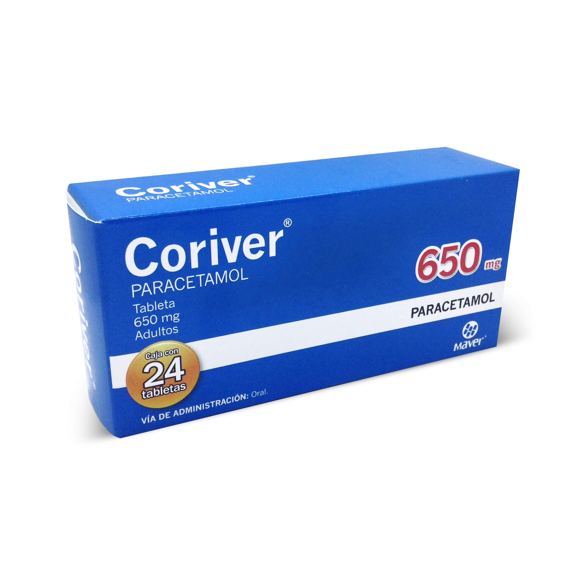 CORIVER C/24 TABS. 650 MG.