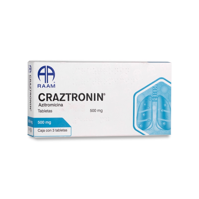CRAZTRONIN  c/3 TABS. 500 MG.