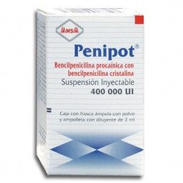 PENIPOT Susp. Iny. c/1 FCO. AMP. 400,000 UI/2 ML.