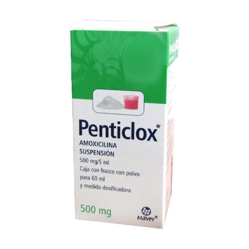PENTICLOX SUSP. FCO. 60 ML. 500 MG/5 ML.