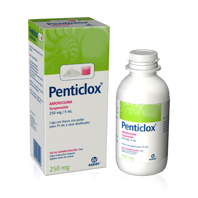 PENTICLOX SUSP. Fco. 75 ML. 250 MG/5 ML.