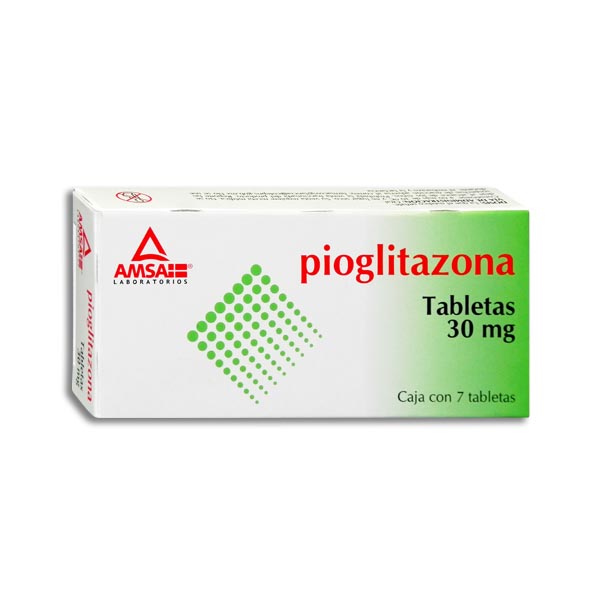 PIOGLITAZONA (AMSA) C/7 TABS. 30 MG.