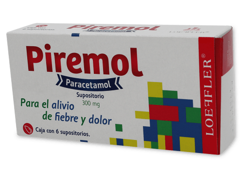 PIREMOL c/6 SUPOSITORIOS 300 MG.