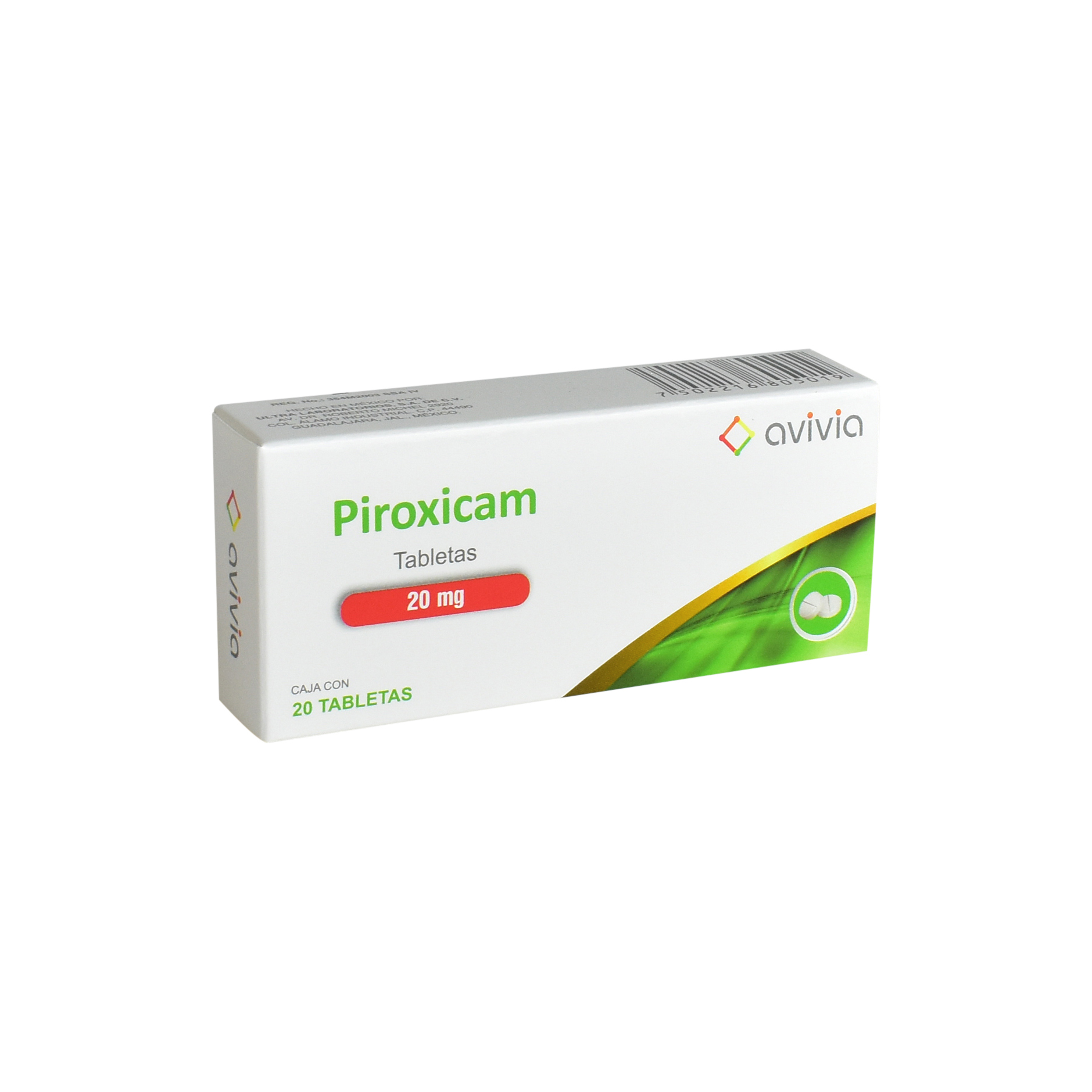 PIROXICAM (Avivia) c/20 TABS. 20 MG.