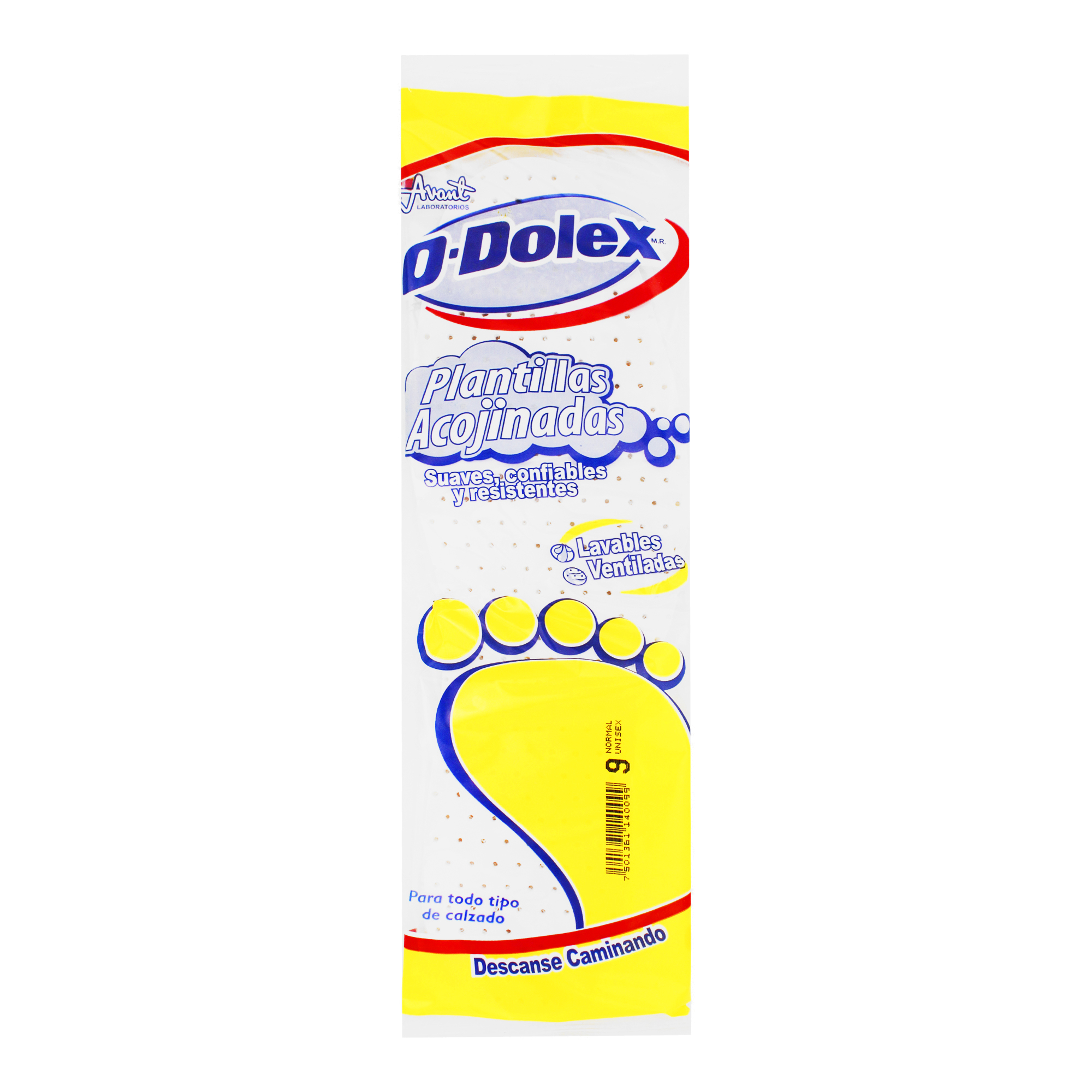 O-DOLEX PLANTILLAS ACOJINADAS Normal Unisex No. 9 c/1 Par.