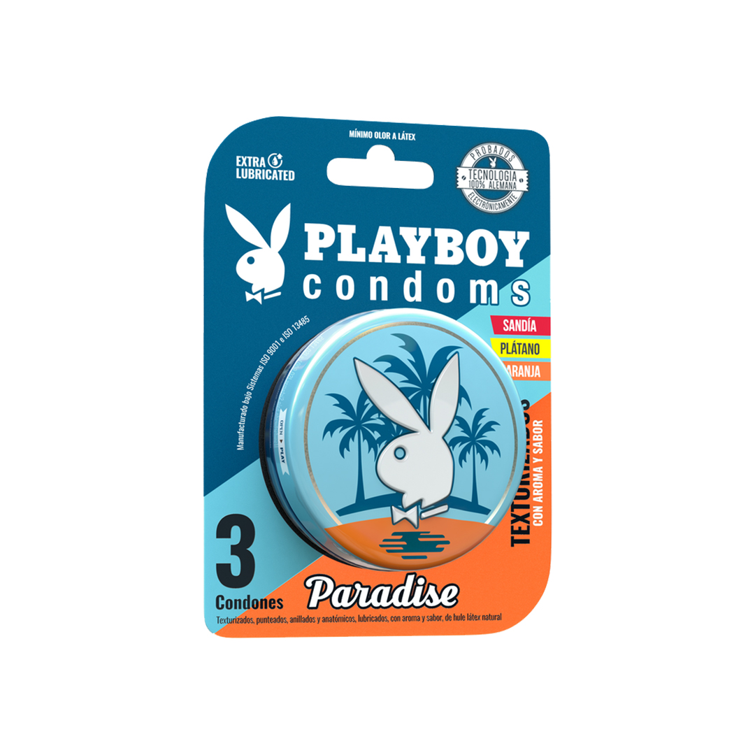 PLAYBOY PARADISE MIX Texturizados (Sabs: SA/PL/NA) Blister c/3 CONDS.