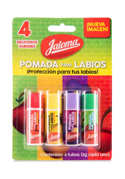 POMADA PARA LABIOS (Jaloma) Blister c/4 Pzs. 3 G.