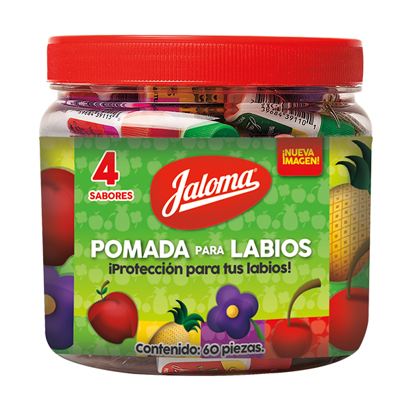 POMADA PARA LABIOS (Jaloma) Vitrolero c/ 60 Pzs. 3 G.
