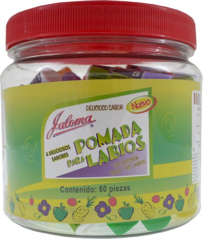 POMADA PARA LABIOS (Sanax) Sabs. Surts. Vitrolero c/60 Pzs. 3.7 G.