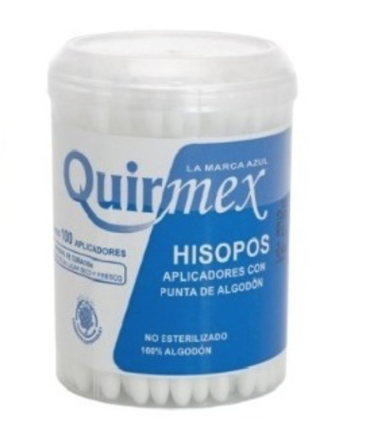 HISOPOS DE ALGODÓN (Quirmex) Tarro c/100 Pzs.