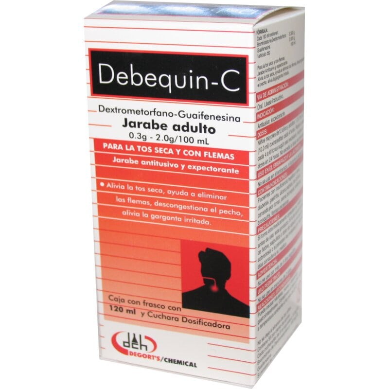 DEBEQUIN-C JARABE Adulto Fco. 120 ML. 0.3-2.0 G/100 ML.