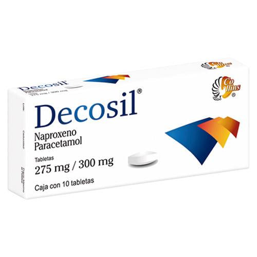 DECOSIL CJA. C/10 TABS. 275/300 MG.