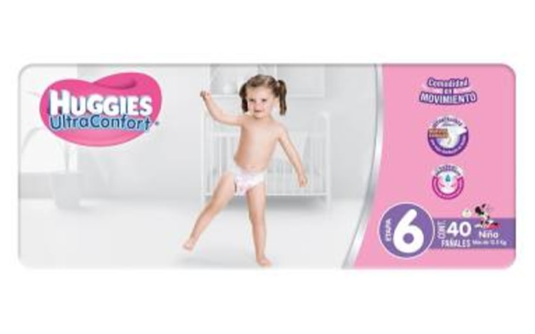 HUGGIES ULTRACONFORT Niña (Etapa 6 / +13.5 Kg.) c/40 Pzs.